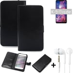Protective cover for Sony Xperia 10 Plus Wallet Case + headphones protection fli