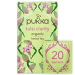 Pukka Tea Tulsi Clarity Organic Herbal 20 Teabags (Pack of 4)