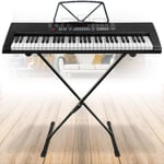 Max KB4 Full Size Electronic Keyboard 61 Key Digital Piano Organ with Stand Musical Instrument Set
