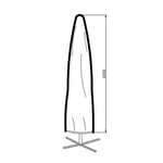 Venture Home Parasollskydd 225 cm Överdrag för parasoll H225 grå 9986-305
