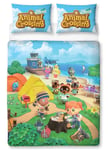 Animal Crossing Double Duvet Cover Reversible Bedding Set Nintendo Switch Game