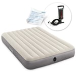 Uppblåsbar madrass 203x152x25 cm med kolvpump INTEX 64103