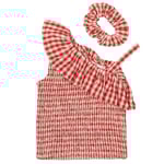 The New Nally Kort Topp Poppy Red Check | Röd | 9-10 years