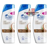 3 x Head and & Shoulders DEEP HYDRATION Shampoo with Coconut Oil 400ml