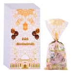 100-pack muslimska Ramadan godispåsar Eid Mubarak fest