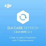DJI Care Refresh pour DJI Mini SE (Plan de 2 Ans) 3 remplacements Rapides dans Les 2 Ans, Couvrant Les dégâts d'eau, Les collisions et Les pertes.