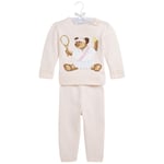 Ralph Lauren Stickat Set Med Tröja Och Byxor Ljusrosa | Rosa | 3-6 months