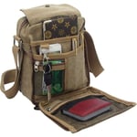 Herr Canvas Crossbody Bag Casual Axelväska Bröst B