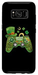 Coque pour Galaxy S8 Manette de jeu vidéo Leopard Gamer irlandais St Patrick Day