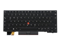 Chicony - Ersättningstangentbord för bärbar dator - med Trackpoint - bakgrundsbelyst - tysk - svart - för ThinkPad L13 Gen 2 20VH, 20VJ L13 Yoga Gen 2 20VK, 20VL X13 Gen 1 20T2, 20T3, 20UF, 20UG
