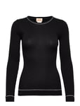 Blouse Ls Tops T-shirts & Tops Long-sleeved Black Barbara Kristoffersen By Rosemunde