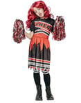 Zombie Cheerleader - Svart Cheerleader Kostymekjole til Barn