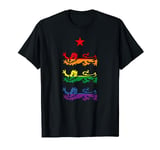 England Three Rainbow Pride Heraldic Lions Soccer Football T-Shirt