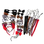 Funny Black Cat Ears Headband Bow Tie Tail Set Halloween Party C 0 A2