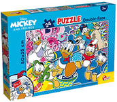 Lisciani - Disney Puzzle Mickey Mouse - Puzzle 24 Pièces - Double Face - Verso A Colorier - Jeu Educatif - A partir de 3 ans