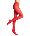 FALKE Women's Pure Matt 50 DEN W TI Semi-Opaque Plain 1 Pair Tights, Red (Scarlet 8228) new - eco-friendly, L