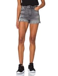 G-STAR RAW Women's Tedie Ripped Edge Ultra High Shorts, Grey (faded anchor D19143-C530-C282), 23