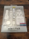 Logic3 4-in-1 Pack for Apple iPhone/iPod Handsfree Kit AC Adapter Car Charger 