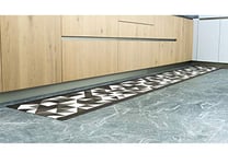 BIANCHERIAWEB Kitchen Runner Rug Non-Slip Jacquard Fabric Design Origami Mud 57x500