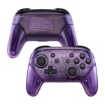 eXtremeRate Coque de Remplacement pour Nintendo Switch Pro Manette, Coques Avant Arrière Poignées Grips pour Manette Switch Pro Coque Customisé Violet Atomique