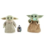 Star Wars Grogu, The Child, 12-in Plush Motion RC Toy from The Mandalorian, 3 Years+ GWD87 & Galactic Snackin’ Grogu 23.5-cm-Tall Animatronic Toy with Over 40 Sound