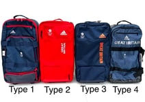 Adidas Team GB Travel Bag Luggage Wheeled Suitcase Trolly Olympic Red Blue LARGE