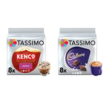 Tassimo Kenco Mocha Coffee Capsules (Pack of 5, Total 40 Coffee Capsules) & Cadbury Hot Chocolate Pods (Pack of 5, Total 40 Coffee Capsules)