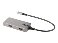StarTech.com USB-C Multiport Adapter, 4K 60Hz HDMI w/HDR, 2-Port 5Gbps USB 3.0 Hub, 100W Power Delivery Pass-Through, GbE, USB Type C Mini Docking Station, Works with Chromebook certified - Windows, macOS (103B-USBC-MULTIPORT) - Dokkingstasjon - USB-C / USB4 / Thunderbolt 3 / Thunderbolt 4 - HDMI - 1GbE