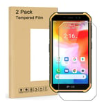 LJSM Protection Film for Ulefone Armor X7 Pro [2 Pieces] Screen Glass Transparent Tempered Glass Ultra HD Clear Glass Screen Protector for Ulefone Armor X7 Pro (5.0")