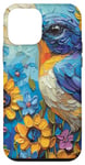 iPhone 12 mini Purple Martin Bird Sunflower Cute Van Gogh Style Case