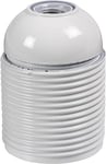 Uttag E27 M10 1/1 Gänga Vit