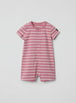 Kortärmad pyjamasoverall randig