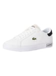 LacostePowercourt 124 2 SMA Leather Trainers - White/Black