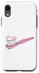 iPhone XR Pink Toothbrush and Toothpaste Case