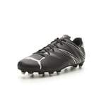 PUMA Homme Attacanto Ferme/Sol Artificiel Basket, Brume argentée Noire, 40.5 EU