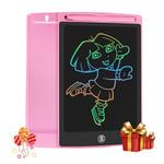 HOMESTEC Tablette d'écriture LCD colorée, Planche à Dessin de 8,5 Pouces Graphique Serrure à clé Écriture Manuscrite Doodle Pad Enfants Jouets Cadeaux pour garçons Filles (Rose)