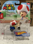 Hot Wheels Super Mario Bros 1:64 Scale Die-Cast Character Car Mattel - Toad