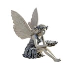 Design Toscano La Fée du Tournesol Statue de Jardin Mangeoire d'Oiseaux, 51 cm, polyrésine, deux tons pierre