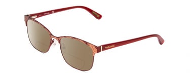Guess by Marciano GM0318 Lady Polarized BIFOCAL Sunglasses in Snakeskin Red 52mm