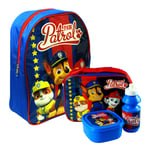 Nickelodeon® Paw Patrol Official Kids Children School Travel Rucksack Backpack Bag and Lunch Bag Set (Blue)