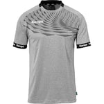 Kempa Wave 26 Shirt Tee Shirt t-Shirt de Sport à Manches Courtes Vetement Fonctionnel Handball Gym Jogging Running Maillot Homme , Gris Foncé Chiné/Anthra, S
