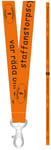Nyckelband 20 mm med säkerhetslås orange