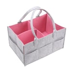 Baby Diaper Caddy Organizer Nappy Storage Bag Pink