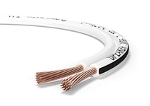 Oehlbach Speaker Wire SP-7 - câble de Haut-Parleur stéréo Hi-FI - câble de Haut-Parleur avec OFC (cuivre sans oxygène) 2 x 0,75 mm² - câble de Haut-Parleur à Mini-Bobine - Blanc 20m