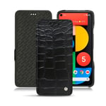 Housse cuir Google Pixel 5 - Rabat horizontal - Noir - Cuirs spéciaux - Neuf