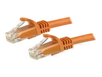 Startech.Com 50Cm Cat6 Ethernet Cable, 10 Gigabit Snagless Rj45 650Mhz 100W Poe Patch Cord, Cat 6 10Gbe Utp Network Cable W/Strain Relief, Orange, Fluke Tested/Wiring Is Ul Certified/Tia - Category 6 - 24Awg (N6patc50cmor) - Nätverkskabel - Rj-45 (H