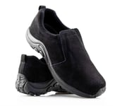 Mens Leather Suede Jungle Moc Hiking Walking Slip On Casual Trainers Shoes Size