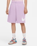 Nike Sportswear Club Men's Cotton Graphic Shorts Size L Large Lilac BV2721-576