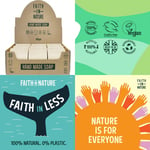 Faith In Nature Natural Coconut Hand Soap Bar Box Set, Hydrating, Vegan &... 