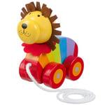 Lion Pull Along Toy - Animal Push and Pull Along Toys for 1 Year Olds, Toddler, Walker Wooden Toys - 1st Birthday Gifts for Baby Boys and Girls - Early Development & Activity Toys by Orange Tree Toys